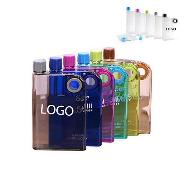 Notebook Water Bottle With Ring Straw - Image 1