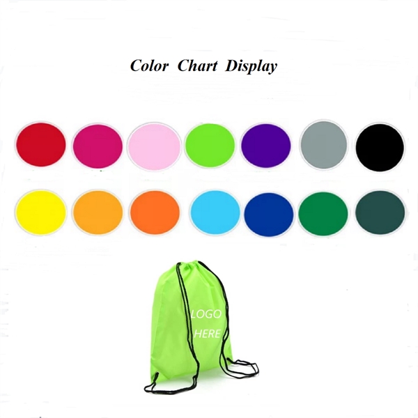 Nylon Drawstring Bag Sring Backpack Sport Bags 15 Colors - Image 2