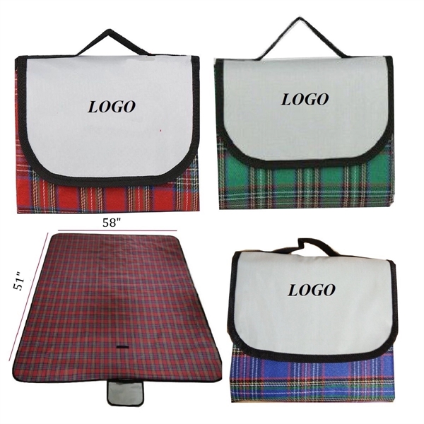 Foldable Outdoor Picnic Blanket Size 58''x51'' - Image 1