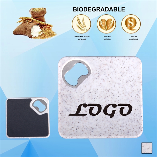 Biodegradable Coaster w/ Bottle Opener  - Image 1