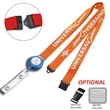 Polyester Badge Reel Lanyard Combo w/ Safety Breakaway - Image 1
