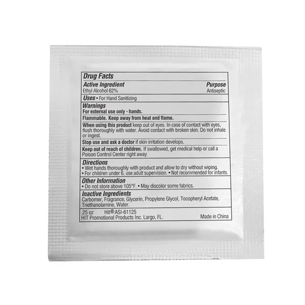 Single Use Gel Sanitizer Packet - Image 3