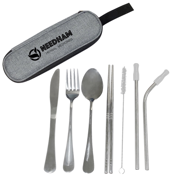 Stainless Steel Cutlery Set In Pouch - Image 1