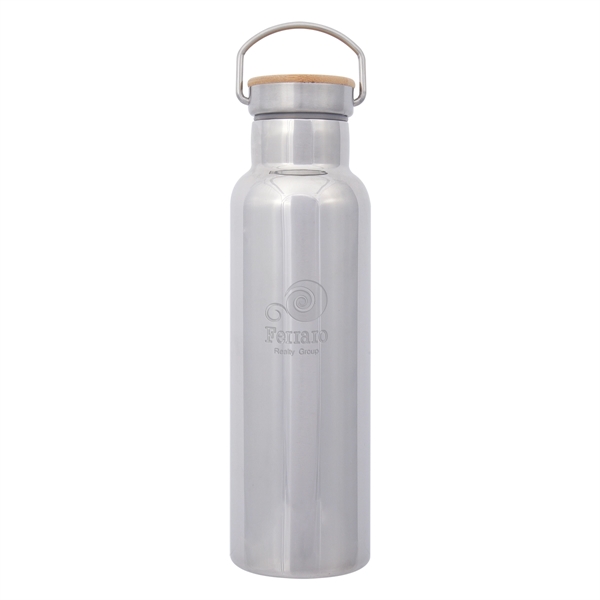 21 Oz. Shiny Liberty Stainless Steel Bottle With Bamboo Lid - Image 11