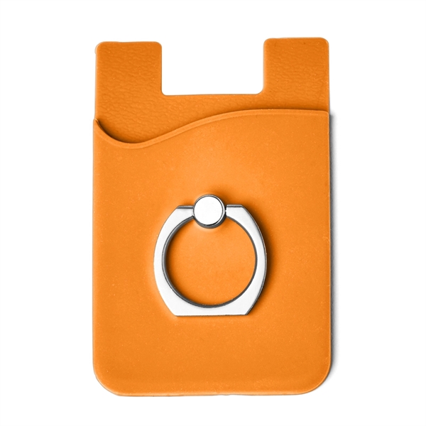 Silicone Card Holder with Metal Ring Phone Stand - Image 17