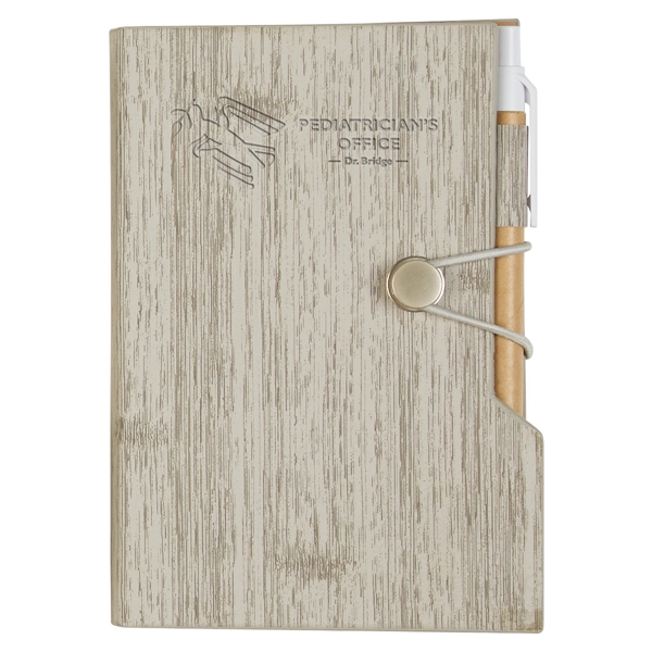 4" X 6" Woodgrain Look Notebook With Sticky Notes And Flags - Image 15