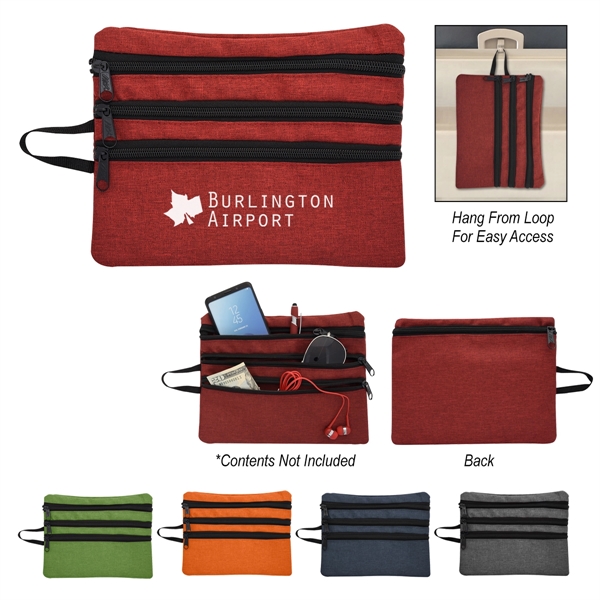 Heathered Tech Accessory Travel Bag - Image 1