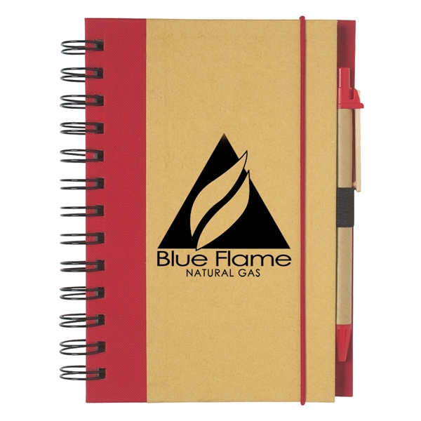 Eco-Inspired 5" x 7" Spiral Notebook & Pen - Image 18