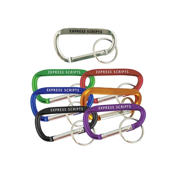 3 1/8" Carabiner with key ring - Image 1