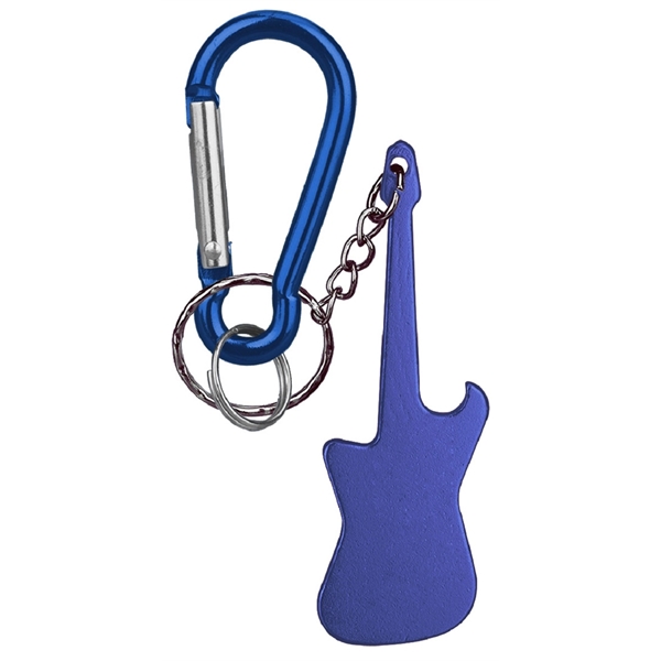 Guitar Shaped Bottle Opener Key Holder and Carabiner - Image 2
