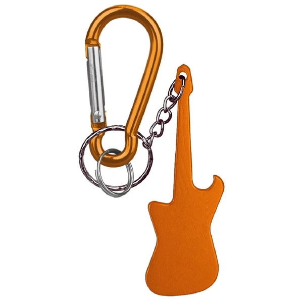 Guitar Shaped Bottle Opener Key Holder and Carabiner - Image 3