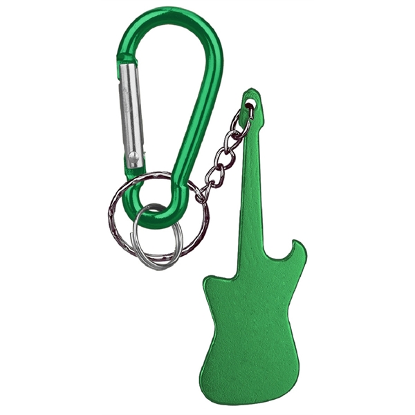 Guitar Shaped Bottle Opener Key Holder and Carabiner - Image 4