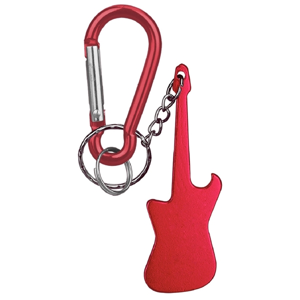 Guitar Shaped Bottle Opener Key Holder and Carabiner - Image 6
