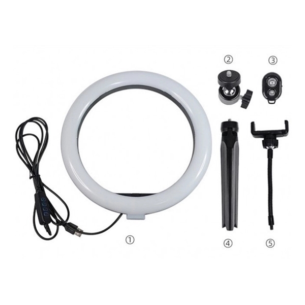 10" Selfie Ring Light With Tripod Stand & Cell Phone Holder - Image 4