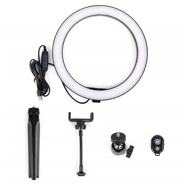 10" Selfie Ring Light With Tripod Stand & Cell Phone Holder - Image 6