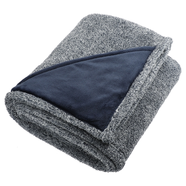 Heathered Fuzzy Fleece Blanket - Image 2