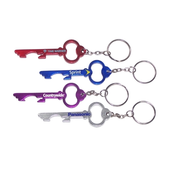 Key shape bottle opener keychain - Image 1