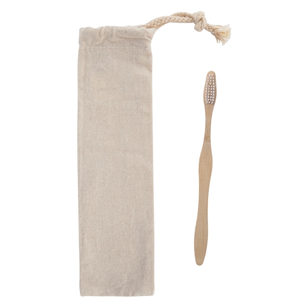 Bamboo Toothbrush In Cotton Pouch - Image 6
