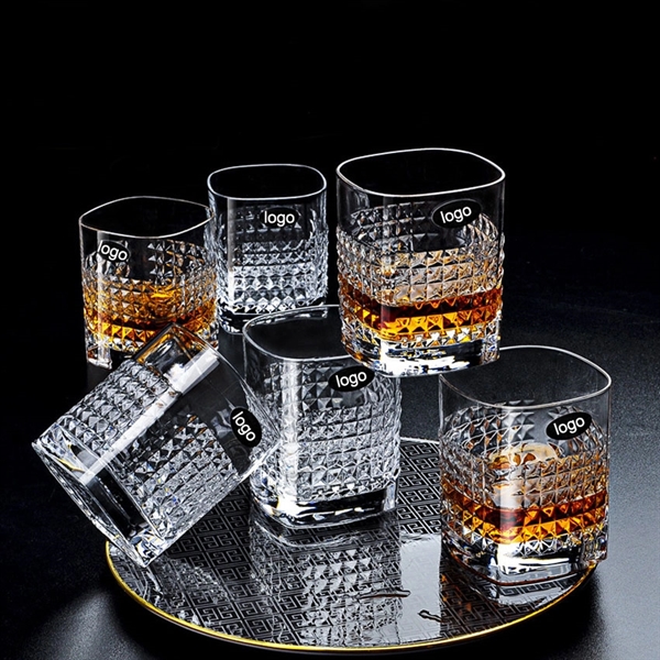12.8 oz crystal whiskey glasses glassware     - Image 1