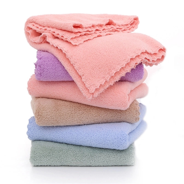 29'' Coral velvet bath towels washcloth     - Image 2