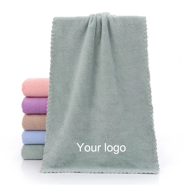 29'' Coral velvet bath towels washcloth     - Image 3