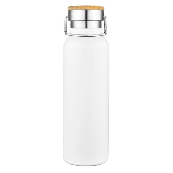 20 oz. Double Wall SS Vacuum Bottle w/Bamboo Lid - Image 7