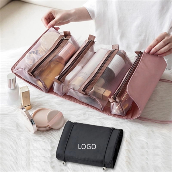 Fashion Roll-Up Cosmetic Case Removable Makeup Bag      - Image 1