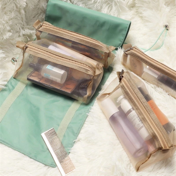 Fashion Roll-Up Cosmetic Case Removable Makeup Bag      - Image 2