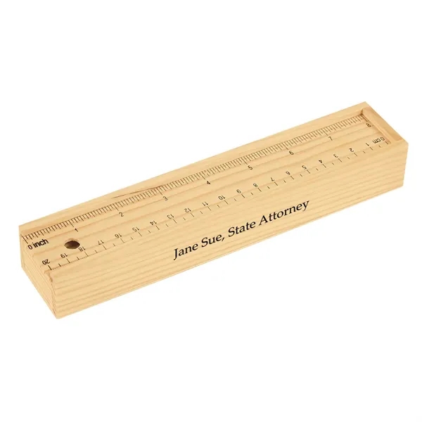 12- Piece Colored Pencil Set In Wooden Ruler Box - Image 7