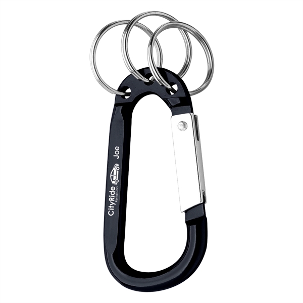 8mm Carabiner With Triple Split Ring - Image 12