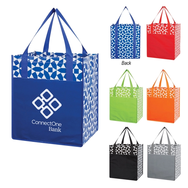 Non-Woven Geometric Shopping Tote Bag - Image 21