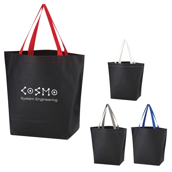 Non-Woven Leather-Look Tote Bag - Image 1