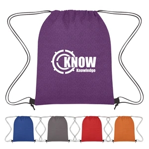 Heathered Non-Woven Drawstring Backpack