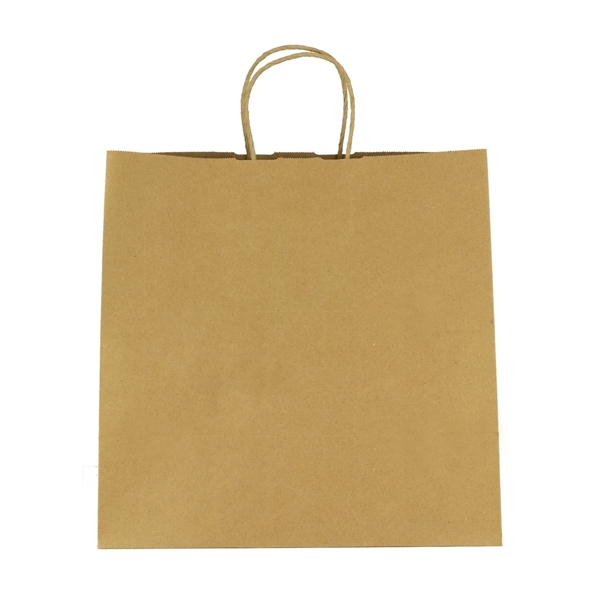 Kraft Paper Brown Shopping Bag - 10" x 10" - Image 2