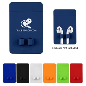 Phone Wallet With Earbuds Holder