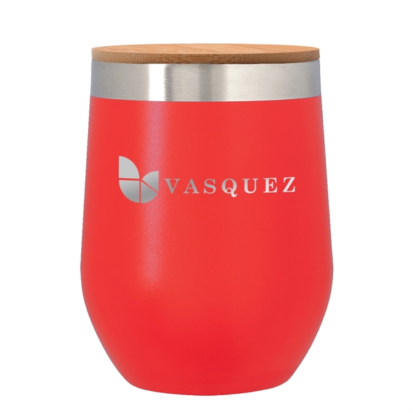 12 Oz. Vinay Stemless Wine Glass With Bamboo Lid - Image 20