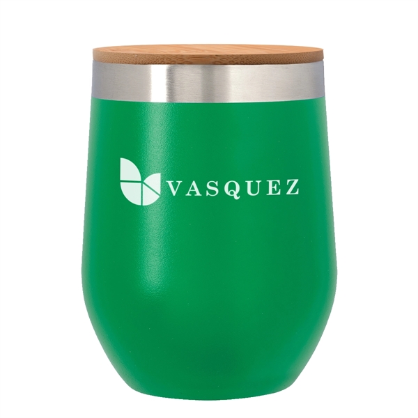 12 Oz. Vinay Stemless Wine Glass With Bamboo Lid - Image 23