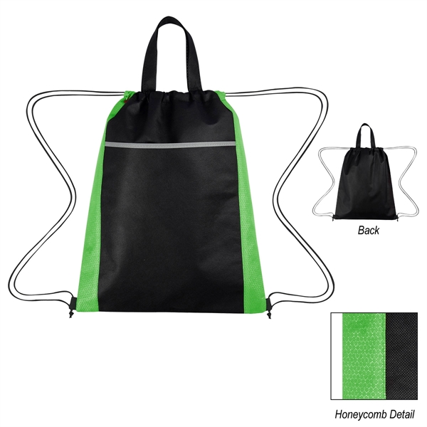 Honeycomb Non-Woven Drawstring Bag - Image 10