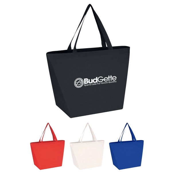 Non-Woven Shopper Tote Bag With Antimicrobial Additive - Image 1