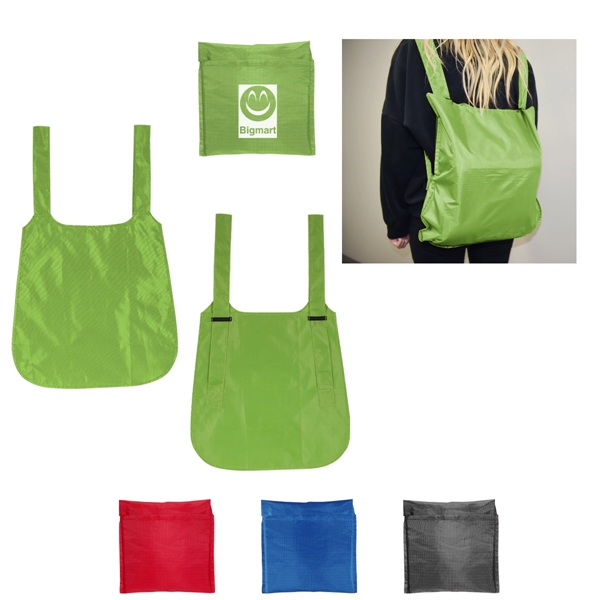 Convertible Ripstop Tote Bag Backpack - Image 1