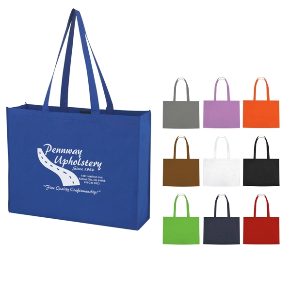 Non-Woven Shopper Tote Bag With Hook And Loop Closure - Image 1