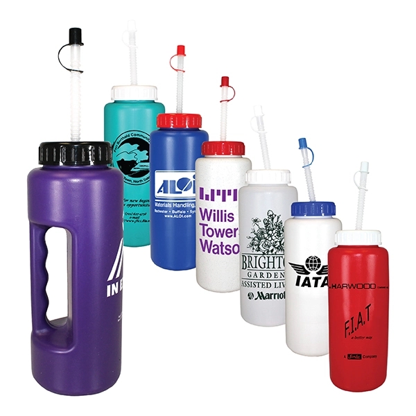 32 oz Grip Bottle with Flexible Straw - Image 16