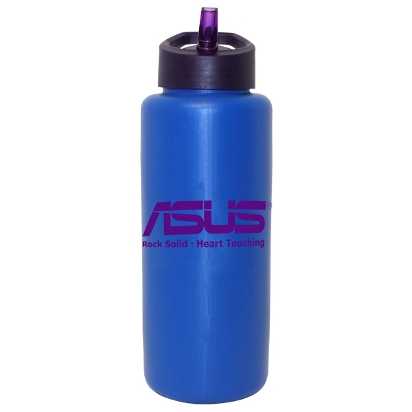 32 oz. Grip Bottle with Straw Cap Lid - Image 2