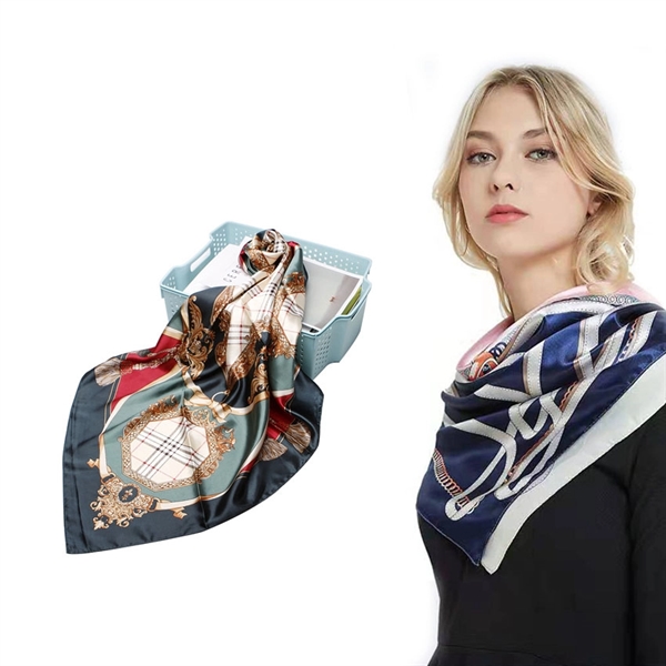 35'' Silk like scarf polyester scarves neckerchief      - Image 1