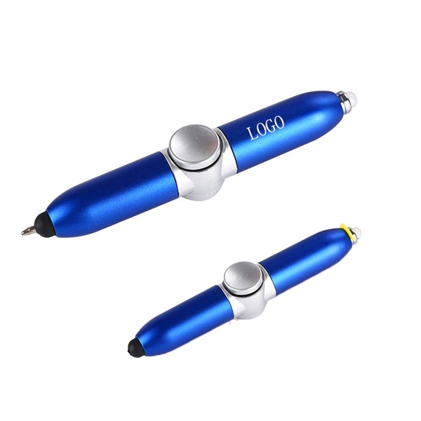 Fidget Spinner Pen with LED Light & Stylus     - Image 1
