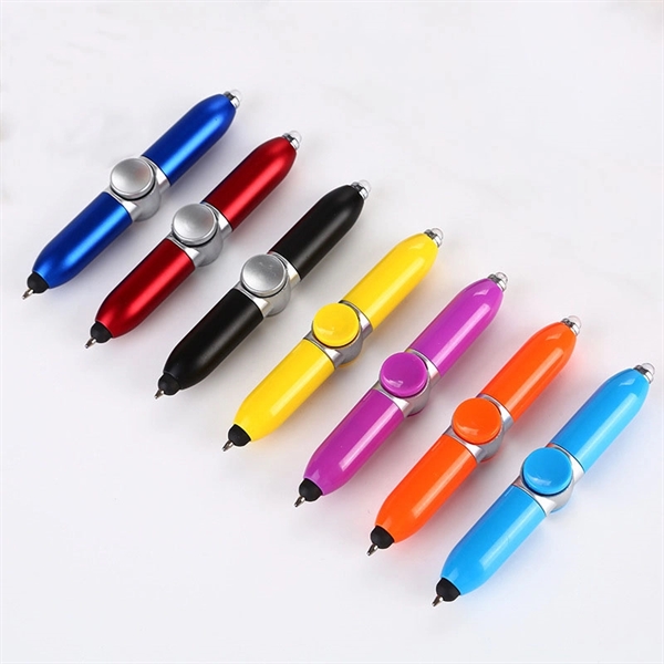Fidget Spinner Pen with LED Light & Stylus     - Image 2