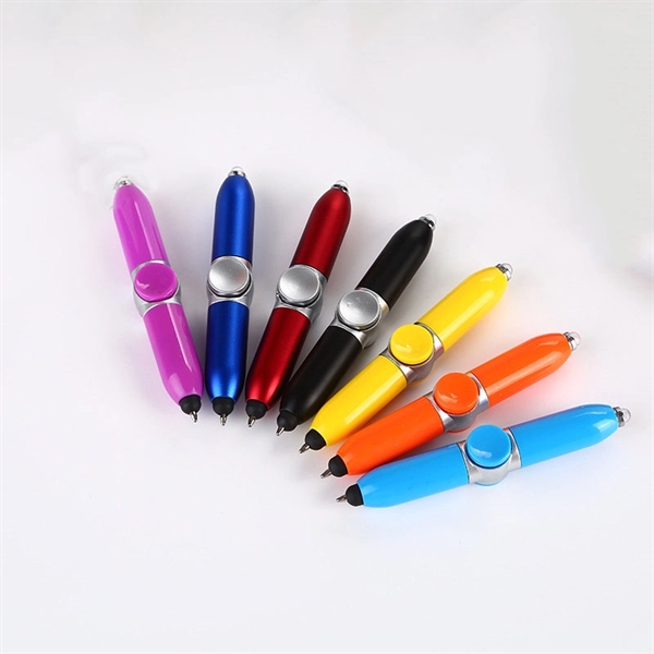 Fidget Spinner Pen with LED Light & Stylus     - Image 3