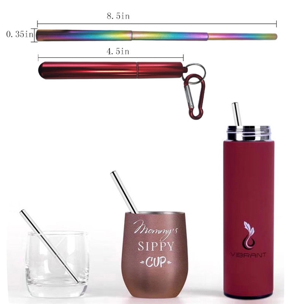 Collapsible Stainless Steel Straw Kit     - Image 4