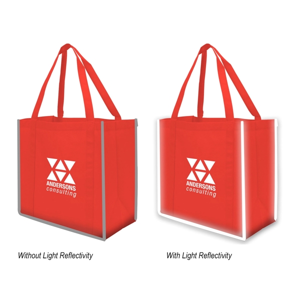 Reflective Large Grocery Tote Bag - Image 18