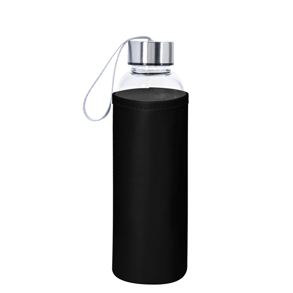 18 OZ. Aqua Pure Glass Bottle With Leatherette Sleeve - Image 7